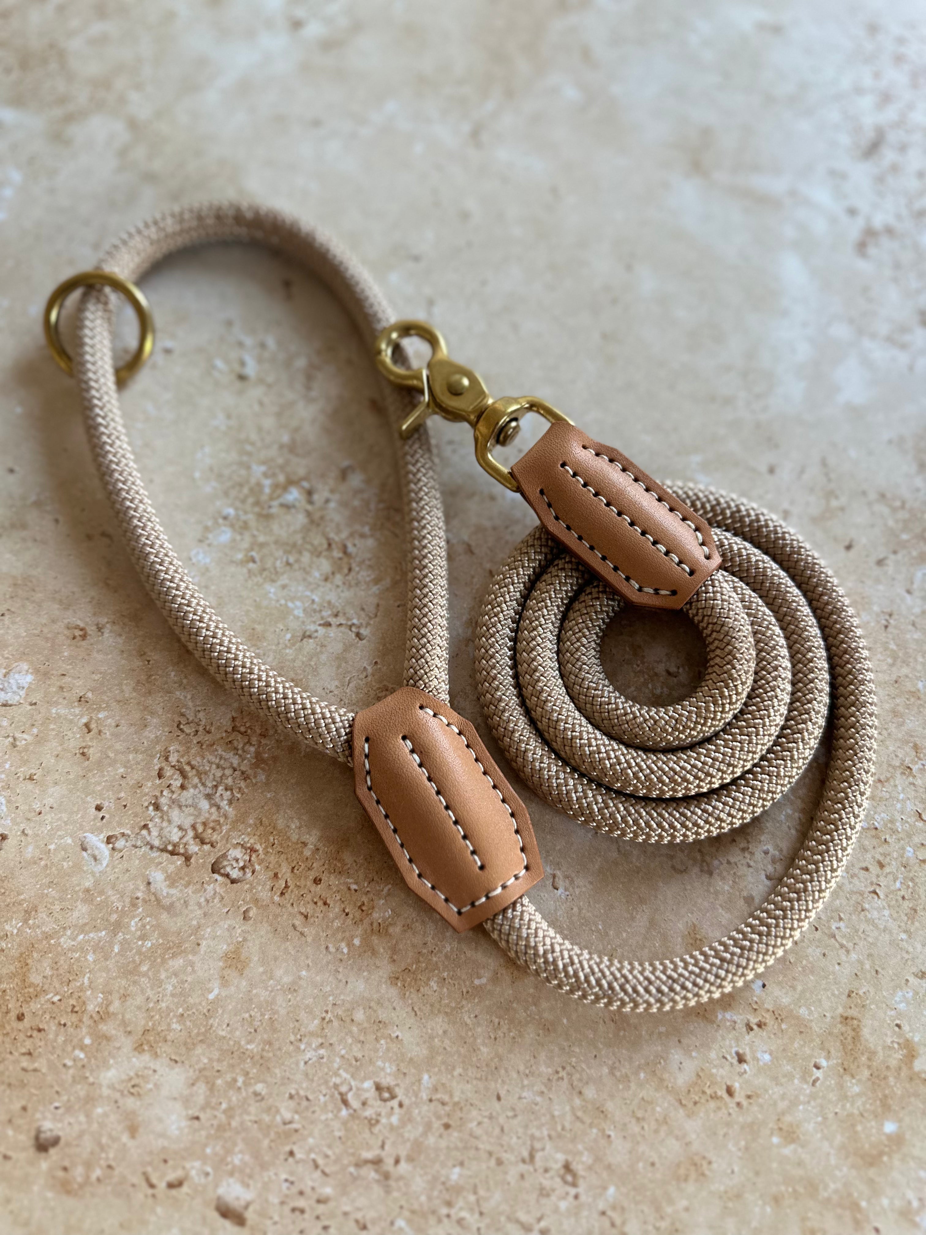 Leather Dog Lead (Natural Leather)