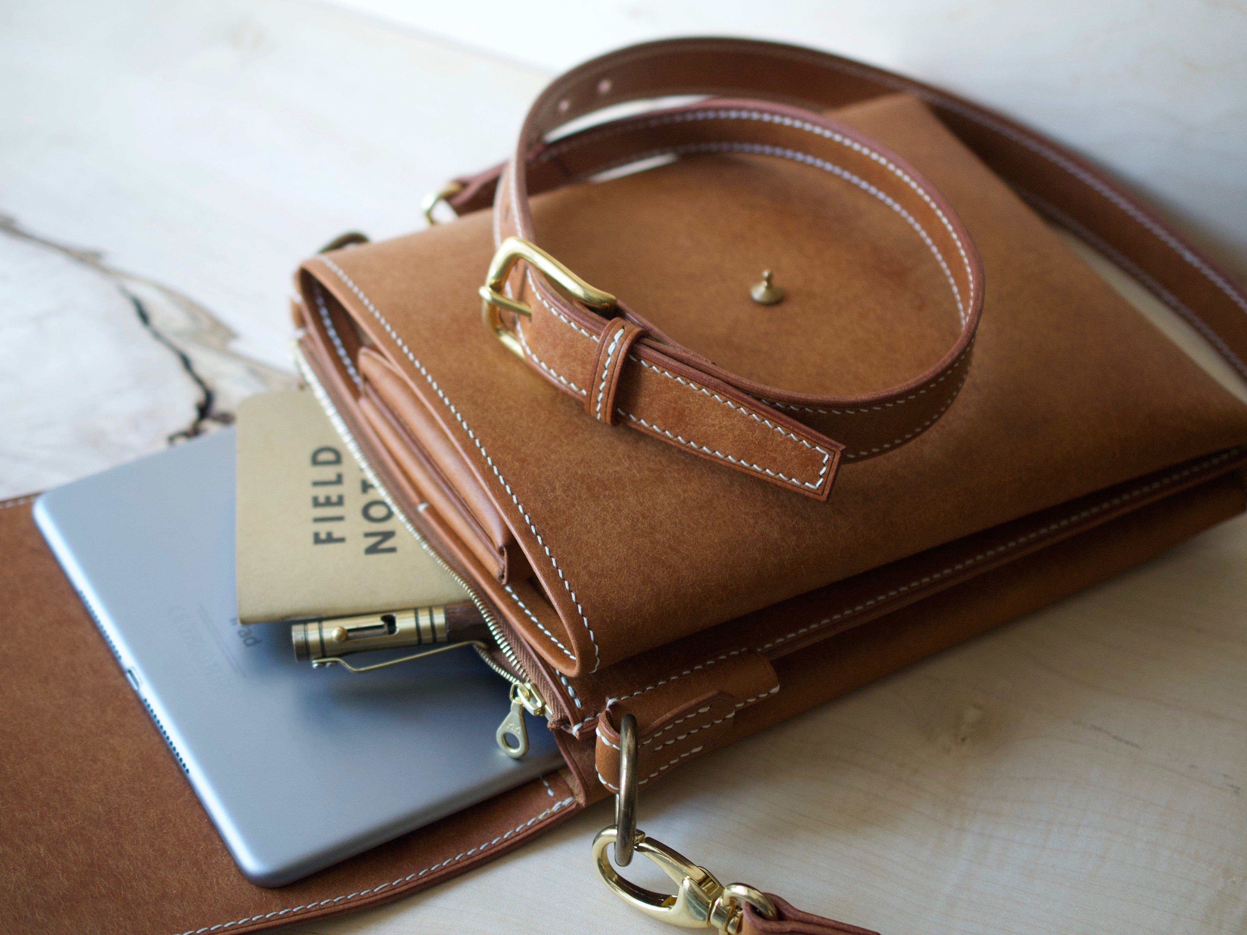 Cross Body Bag - Badalassi Carlos Pueblo Leather (Cognac)